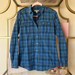 Burberry Brit Button-Down Long Sleeve Blouse Size S